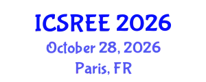 International Conference on Sustainable and Renewable Energy Engineering (ICSREE) October 28, 2026 - Paris, France
