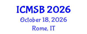 International Conference on Mathematics, Statistics and Biostatistics (ICMSB) October 18, 2026 - Rome, Italy