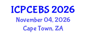 International Conference on Psychology, Cognitive, Education and Behavioral Sciences (ICPCEBS) November 04, 2026 - Cape Town, South Africa
