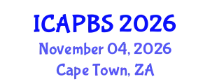 International Conference on Applied Psychology and Behavioral Sciences (ICAPBS) November 04, 2026 - Cape Town, South Africa