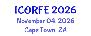 International Conference on Operations Research and Financial Engineering (ICORFE) November 04, 2026 - Cape Town, South Africa