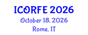 International Conference on Operations Research and Financial Engineering (ICORFE) October 18, 2026 - Rome, Italy