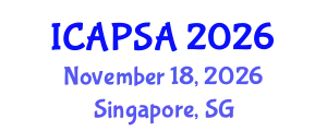 International Conference on Atomic Physics, Systems and Applications (ICAPSA) November 18, 2026 - Singapore, Singapore