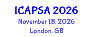 International Conference on Atomic Physics, Systems and Applications (ICAPSA) November 18, 2026 - London, United Kingdom