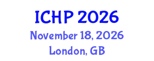 International Conference on Hadron Physics (ICHP) November 18, 2026 - London, United Kingdom
