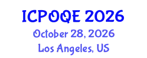 International Conference on Photonics, Optoelectronics and Quantum Electronics (ICPOQE) October 28, 2026 - Los Angeles, United States