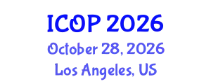 International Conference on Optics and Photonics (ICOP) October 28, 2026 - Los Angeles, United States