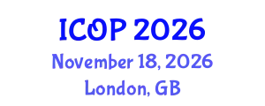 International Conference on Optics and Photonics (ICOP) November 18, 2026 - London, United Kingdom