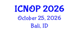 International Conference on Nanotechnology, Optoelectronics and Photonics (ICNOP) October 25, 2026 - Bali, Indonesia