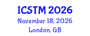 International Conference on Sustainable Tourism Management (ICSTM) November 18, 2026 - London, United Kingdom