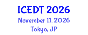 International Conference on Educational Design and Technology (ICEDT) November 11, 2026 - Tokyo, Japan