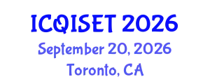 International Conference on Quantum Information Science, Engineering and Technology (ICQISET) September 20, 2026 - Toronto, Canada