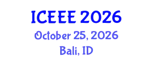 International Conference on Ecological and Environmental Engineering (ICEEE) October 25, 2026 - Bali, Indonesia