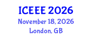 International Conference on Ecological and Environmental Engineering (ICEEE) November 18, 2026 - London, United Kingdom