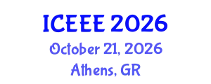 International Conference on Ecological and Environmental Engineering (ICEEE) October 21, 2026 - Athens, Greece