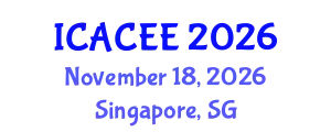 International Conference on Architectural, Civil and Environmental Engineering (ICACEE) November 18, 2026 - Singapore, Singapore