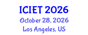 International Conference on Imaging Engineering and Technology (ICIET) October 28, 2026 - Los Angeles, United States