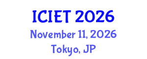 International Conference on Imaging Engineering and Technology (ICIET) November 11, 2026 - Tokyo, Japan