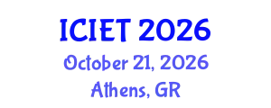 International Conference on Imaging Engineering and Technology (ICIET) October 21, 2026 - Athens, Greece
