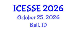 International Conference on Earth and Space Sciences and Engineering (ICESSE) October 25, 2026 - Bali, Indonesia