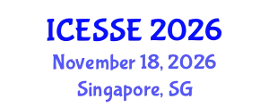 International Conference on Earth and Space Sciences and Engineering (ICESSE) November 18, 2026 - Singapore, Singapore