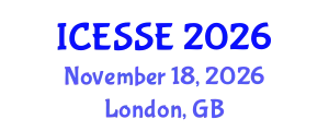 International Conference on Earth and Space Sciences and Engineering (ICESSE) November 18, 2026 - London, United Kingdom