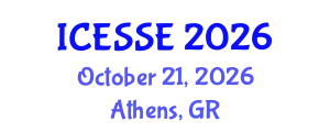 International Conference on Earth and Space Sciences and Engineering (ICESSE) October 21, 2026 - Athens, Greece
