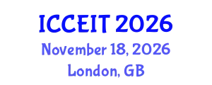 International Conference on Computer Education and Instructional Technology (ICCEIT) November 18, 2026 - London, United Kingdom