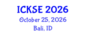 International Conference on Knowledge and Software Engineering (ICKSE) October 25, 2026 - Bali, Indonesia