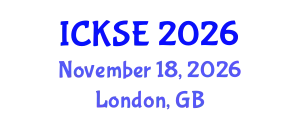 International Conference on Knowledge and Software Engineering (ICKSE) November 18, 2026 - London, United Kingdom