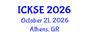 International Conference on Knowledge and Software Engineering (ICKSE) October 21, 2026 - Athens, Greece