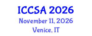 International Conference on Computer Science and Applications (ICCSA) November 11, 2026 - Venice, Italy