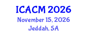 International Conference on Arts and Cultural Management (ICACM) November 15, 2026 - Jeddah, Saudi Arabia