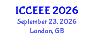 International Conference on Computer, Electrical and Electronics Engineering (ICCEEE) September 23, 2026 - London, United Kingdom
