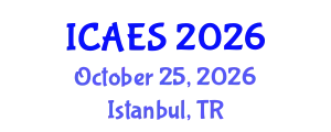 International Conference on Agriculture and Environmental Systems (ICAES) October 25, 2026 - Istanbul, Turkey