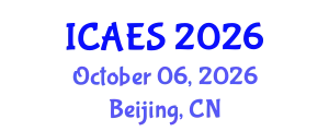 International Conference on Agriculture and Environmental Systems (ICAES) October 06, 2026 - Beijing, China