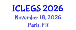 International Conference on e-Learning, e-education and e-Government Systems (ICLEGS) November 18, 2026 - Paris, France