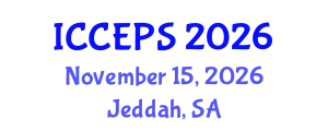 International Conference on Chemical Engineering and Physical Sciences (ICCEPS) November 15, 2026 - Jeddah, Saudi Arabia
