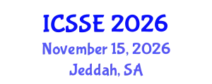 International Conference on Systems and Software Engineering (ICSSE) November 15, 2026 - Jeddah, Saudi Arabia