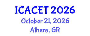 International Conference on Advances in Computer Engineering and Technology (ICACET) October 21, 2026 - Athens, Greece