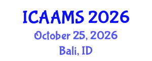 International Conference on Autonomous Agents and Multiagent Systems (ICAAMS) October 25, 2026 - Bali, Indonesia