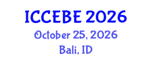 International Conference on Chemical, Environmental and Biological Engineering (ICCEBE) October 25, 2026 - Bali, Indonesia