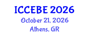 International Conference on Chemical, Environmental and Biological Engineering (ICCEBE) October 21, 2026 - Athens, Greece