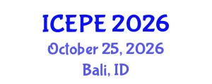 International Conference on Electrical and Power Engineering (ICEPE) October 25, 2026 - Bali, Indonesia
