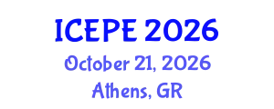 International Conference on Electrical and Power Engineering (ICEPE) October 21, 2026 - Athens, Greece