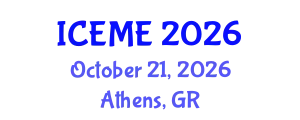 International Conference on Energy and Mining Engineering (ICEME) October 21, 2026 - Athens, Greece