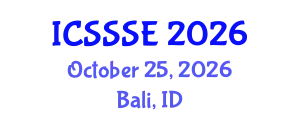 International Conference on Sport Science and Sports Engineering (ICSSSE) October 25, 2026 - Bali, Indonesia
