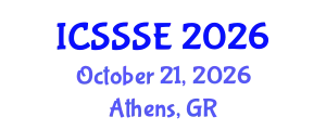 International Conference on Sport Science and Sports Engineering (ICSSSE) October 21, 2026 - Athens, Greece
