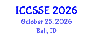 International Conference on Computer Science and Software Engineering (ICCSSE) October 25, 2026 - Bali, Indonesia
