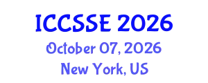 International Conference on Computer Science and Software Engineering (ICCSSE) October 07, 2026 - New York, United States